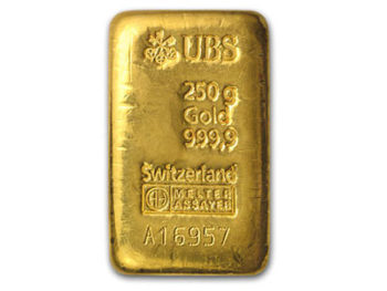 250 Gram Gold Bullion Bar - Merrion Gold